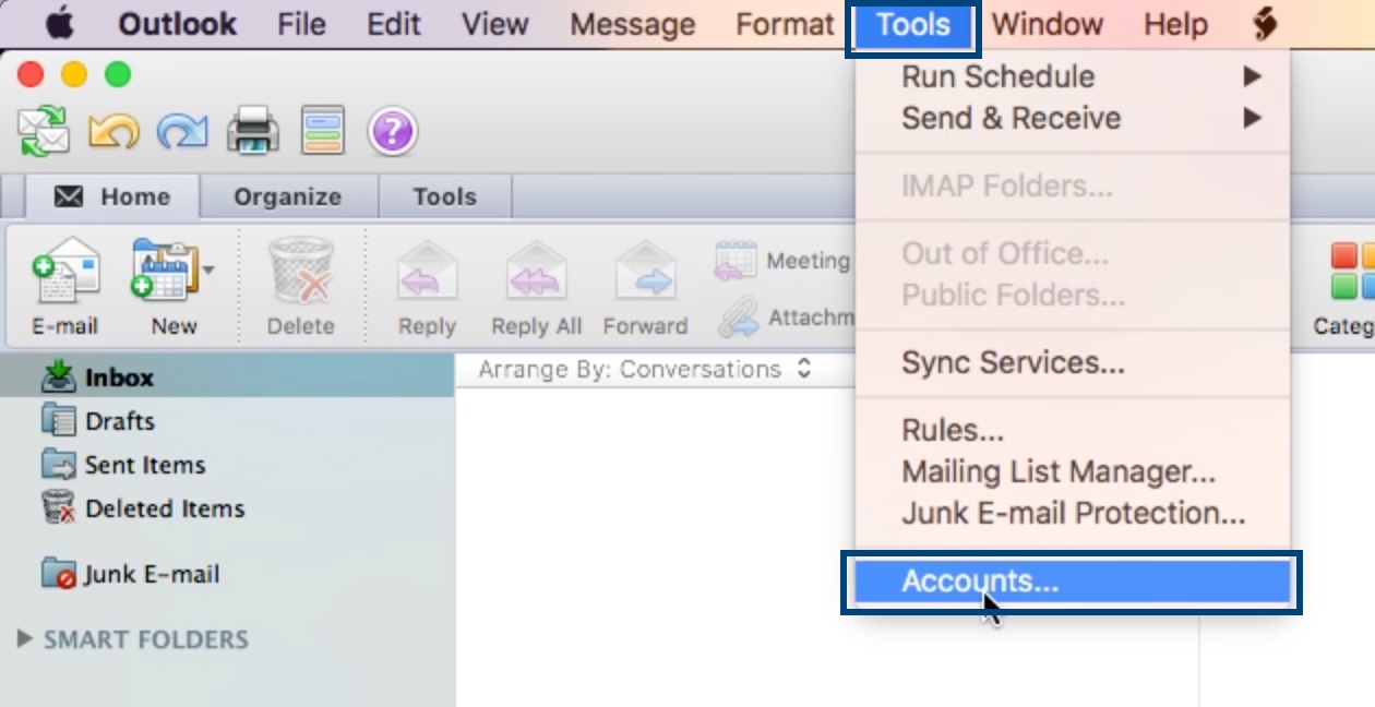 set up a business email on outlook for mac